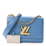 Epi Twist Shoulder Bag MM Blue Jean