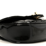 Patent Calfskin Quilted Mini Flap Black