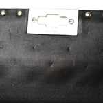 Patent Medium Rockstud Spike Shoulder Bag Black