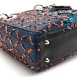 Sequin Lambskin Esprit Tokyo Mini Lady Dior Blue Multicolor