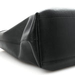 Textured Calfskin Web Medium Ophidia Shopping Tote Black