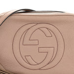 Pebbled Calfskin Small Soho Disco Bag Rose Beige