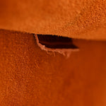 Calfskin Crocodile Embossed Small Pipe Bag Chestnut