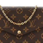 Monogram Pochette Felicie Chain Wallet Fuchsia