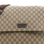 GG Plus Monogram Messenger Diaper Bag Dark Brown