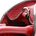 Grainy Calfskin Small Rockstud Double Top Handle Bag Rosso Valentino