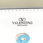 Laminated Calfskin Vlogo Micro Loco Shoulder Bag Silver