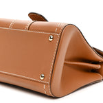 Grained Rodeo Calfskin Surpique Mini Brillant Satchel Vegetal Ivory