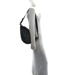 Grained Calfskin Large Slouchy Banana Bag Black