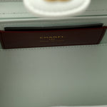 Shiny Caviar Preppy Coco Long Vanity With Strap Light Blue