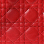 Lambskin Cannage Medium Lady Dior Red