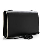 Grain De Poudre Medium Classic Monogram Kate Satchel Black White