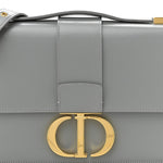 Box Calfskin 30 Montaigne Flap Bag Gray