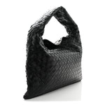 Calfskin Intrecciato Small Hop Black