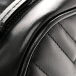 Calfskin Matelasse Monochrome Small GG Marmont Chain Shoulder Bag Black