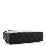 Caviar Quilted Top Handle Slim Vanity With Chain Black