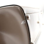 Regent Calfskin Large Lady Lock Flap Top Handle Bag Grey