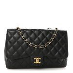 Caviar Quilted Jumbo Single Flap Black
