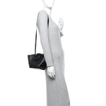 Silky Calfskin Mini Rider's Top Handle Bag Black