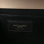Grain De Poudre Textured Mixed Matelasse Medium Triquilt Monogram Satchel Dark Beige