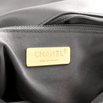 Lambskin Quilted Medium Chanel 19 Flap Dark Grey