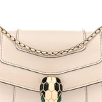 Calfskin Small Serpenti Forever Crossbody Bag White Agate