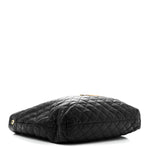 Lambskin Quilted Maxi Icare Shopping Tote Black