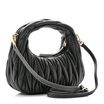 Nappa Matelasse Mini Wander Hobo Black