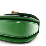 Boarded Dyana Lux Calfskin Web Small Bamboo 1947 Top Handle Bag Spring Green