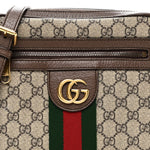 GG Supreme Monogram Web Small Ophidia Messenger Bag Brown