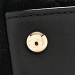 Velvet Crystal Quilted Extra Mini Coco Handle Flap Black