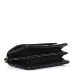 Caviar Quilted Mini Ribbon Wallet On Chain WOC Black