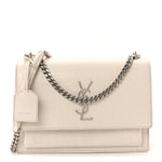 Calfskin Crocodile Embossed Medium Monogram Sunset Blanc Vintage