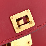 Box Calfskin Small Classic Box Flap Bag Red