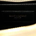 Calfskin Y Quilted Monogram Small Loulou Chain Satchel Blanc Vintage