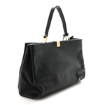 Calfskin Le Dix Soft Cabas M Shoulder Bag Black