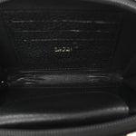 Suede Mini Bamboo Handle Bag Black