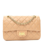 Aged Calfskin Quilted 2.55 Reissue Mini Flap Beige