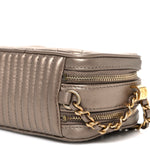 Metallic Lambskin Mini Coco Boy Camera Case Dark Gold