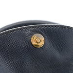 Tessuto Nylon Saffiano Shopping Tote Navy