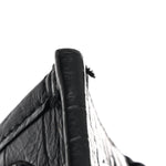 Calfskin Crocodile Embossed Monogram Medium Niki Shopping Bag Black
