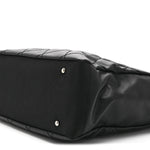 Coated Canvas Quilted Large Paris Biarritz Tote Black