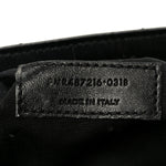 Calfskin Y Quilted Monogram Medium Loulou Chain Satchel Black