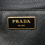 Saffiano Lux Medium Galleria Double Zip Tote Black