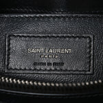 Calfskin Y Quilted Monogram Monochrome Small Loulou Chain Satchel Black