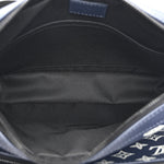 Calfskin Monogram Shadow Trio Messenger Navy White