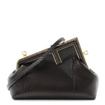 Snakeskin Small Fendi First Brown