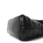 Lambskin Quilted Medium Loulou Puffer Monogram Chain Satchel Black