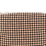 Mesh Crystal Rhinestone Mini Heiress Pouch Faded Neon Orange