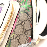 GG Supreme Monogram Flora Web Small Ophidia Day Backpack White